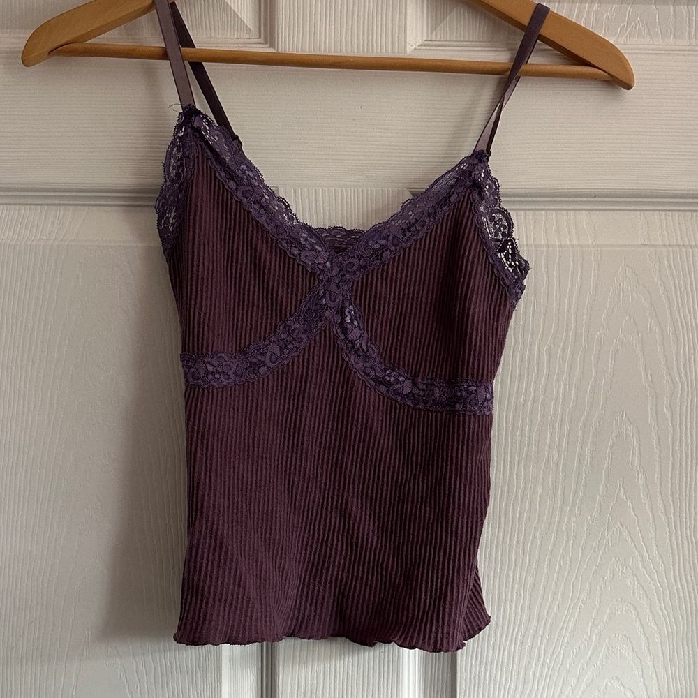 Chic Purple Lace Camisole y2K